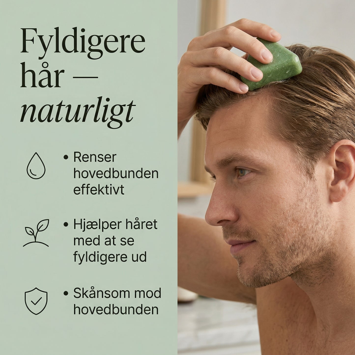 RillaMark™ Urtebaseret Shampoo Bar til Hovedbundspleje
