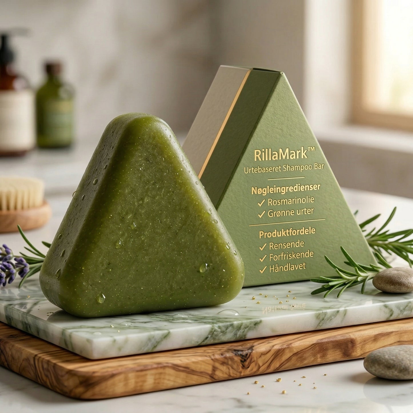 RillaMark™ Urtebaseret Shampoo Bar til Hovedbundspleje