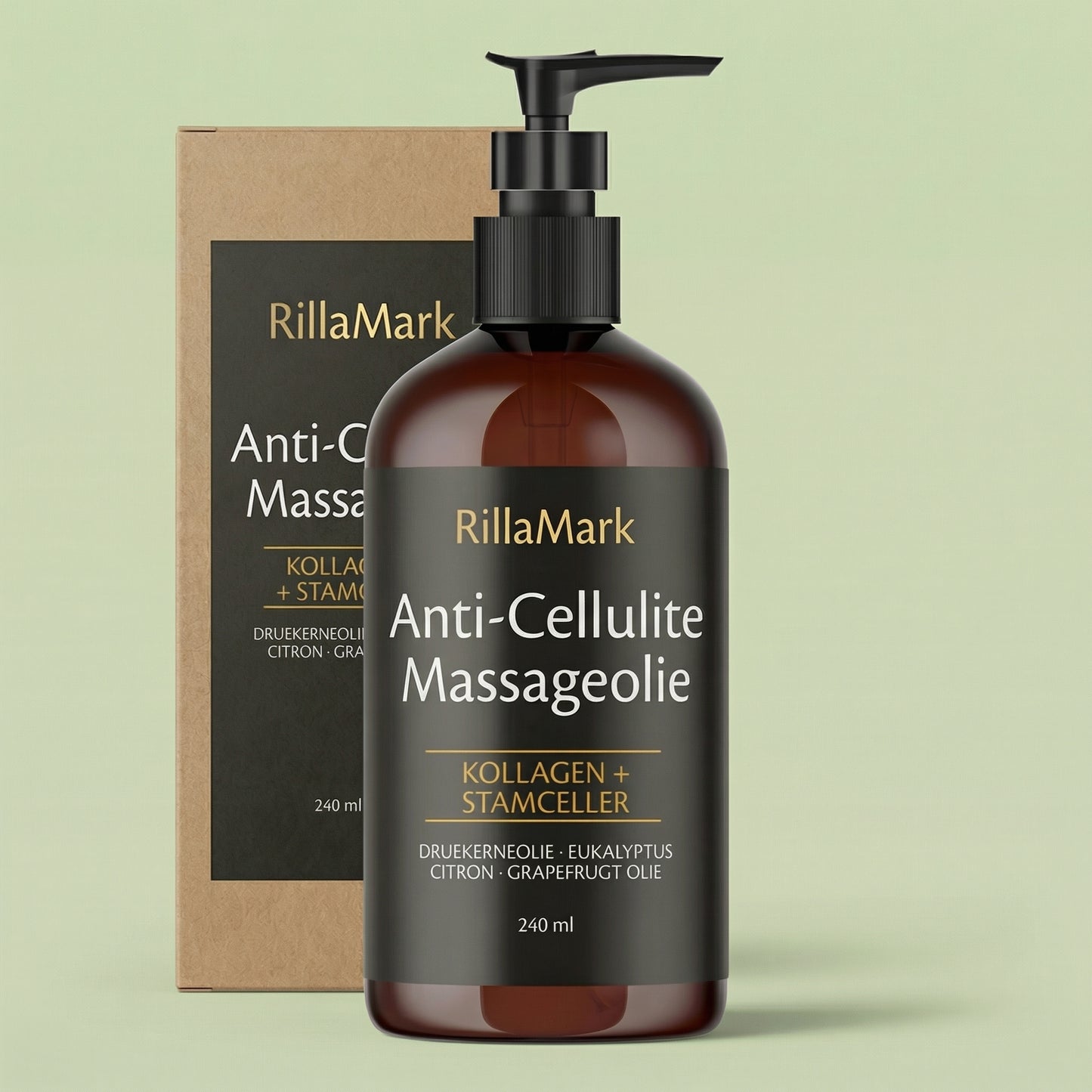 RillaMark™ Anti-Cellulite Massageolie – Kollagen & Planteekstrakter